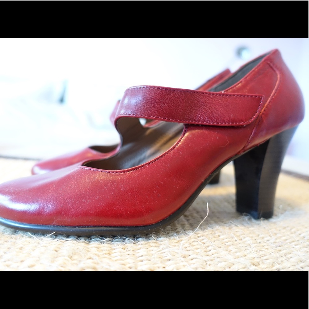 Aerosoles High Heel Red Mary Janes